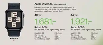 YouSee Apple watch se tilbud