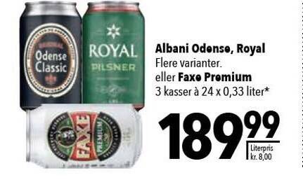 Citti Albani odense, royal eller faxe premium tilbud