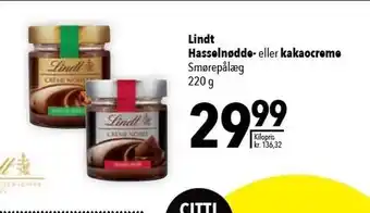 Lindt hasselnødde- eller kakaocreme