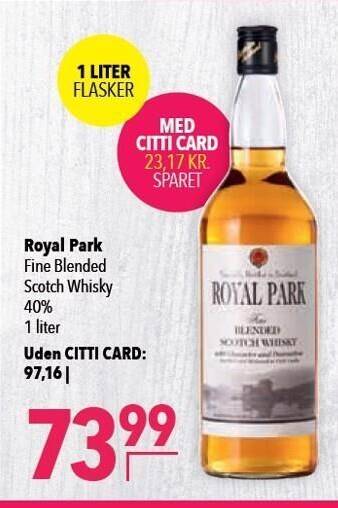 Citti Royal park whisky 1 liter tilbud