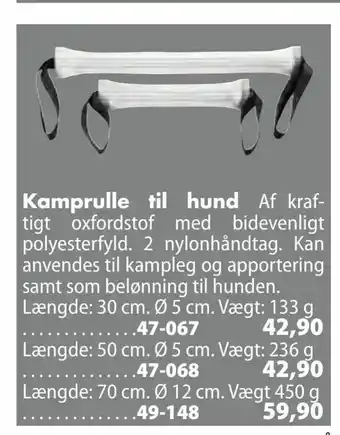 Biltema Kamprulle til hund tilbud
