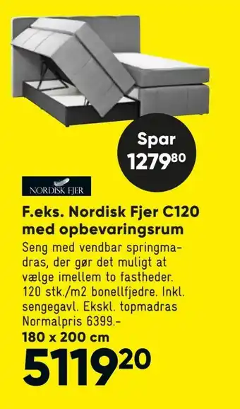 Bilka Nordisk Fjer C120 med opbevaringsrum tilbud