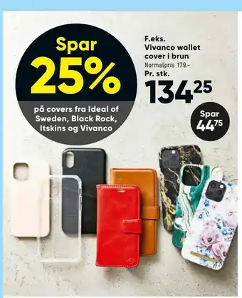 Vivanco wallet cover i brun
