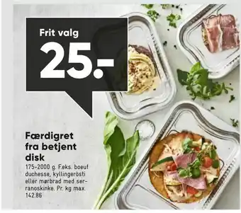 Bilka Færdigret fra betjent disk tilbud