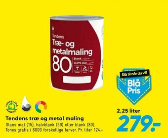 Bilka Tendens træ og metal maling tilbud