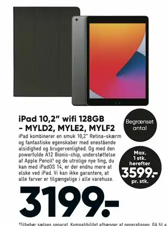 Bilka iPad 10,2" wifi 128GB - MYLD2, MYLE2, MYLF2 tilbud