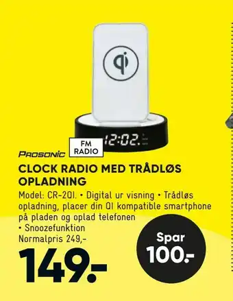 Bilka Clock radio med trådløs opladning tilbud