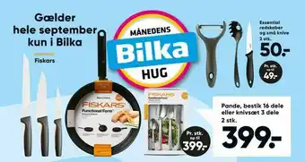 Bilka Pande, bestik 16 dele eller knivsæt 3 dele tilbud
