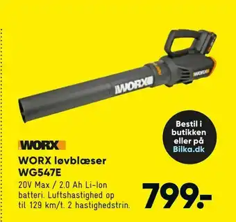 Bilka WORX løvblæser WG547E tilbud