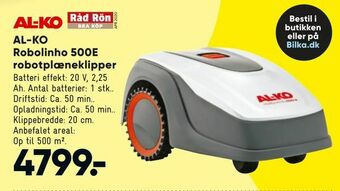 Bilka AL-KO Robolinho 500E robotplæneklipper tilbud