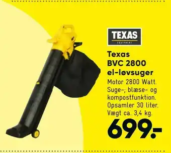Bilka Texas BVC 2800 el-løvsuger tilbud