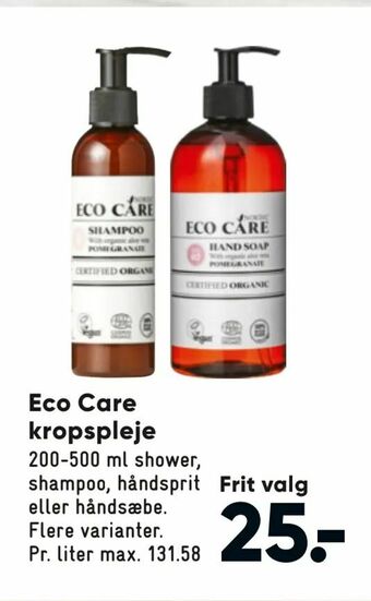 Bilka Eco Care kropspleje tilbud