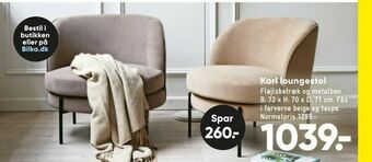 Bilka Karl loungestol tilbud