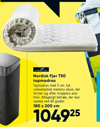 Bilka Nordisk Fjer T50 topmadras tilbud