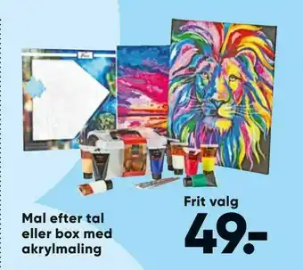 Bilka Mal efter tal eller box med akrylmaling tilbud
