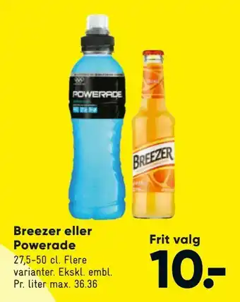 Bilka Breezer eller Powerade tilbud