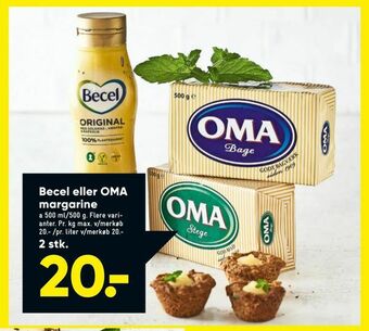 Bilka Becel eller OMA margarine tilbud