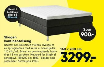 Bilka Skagen kontinentalseng tilbud