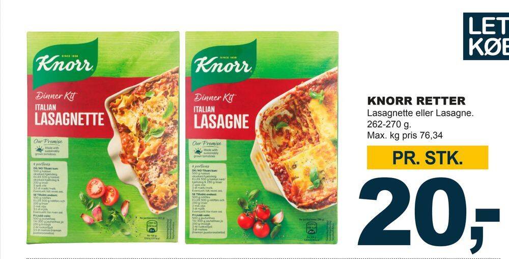 Let-Køb Knorr retter tilbud