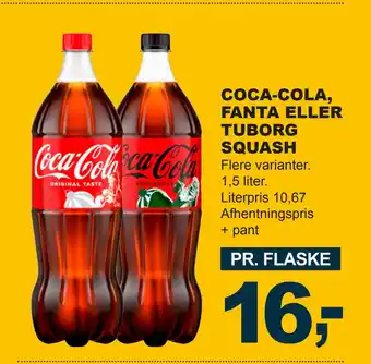 Let-Køb Coca-cola, fanta eller tuborg squash tilbud