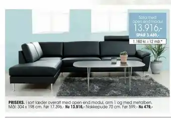Daells Bolighus Sofa med open end modul tilbud