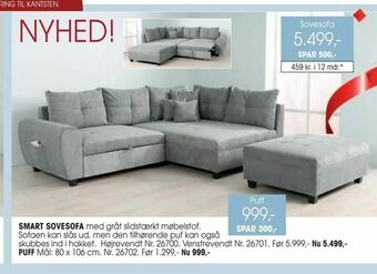 Daells Bolighus Smart sovesofa tilbud