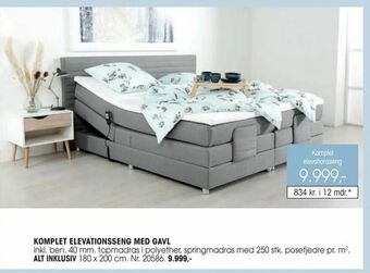 Daells Bolighus Komplet elevationsseng med gavl tilbud