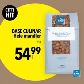 Citti BASE CULINAR Hele mandler tilbud