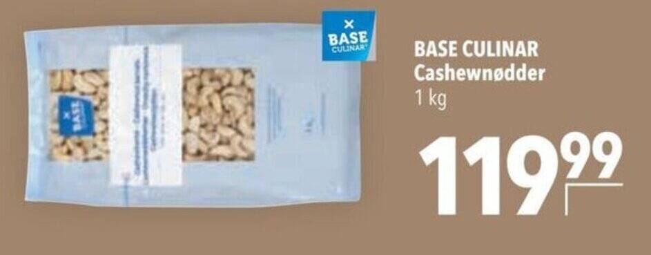 Citti BASE CULINAR Cashewnødder 1 kg tilbud