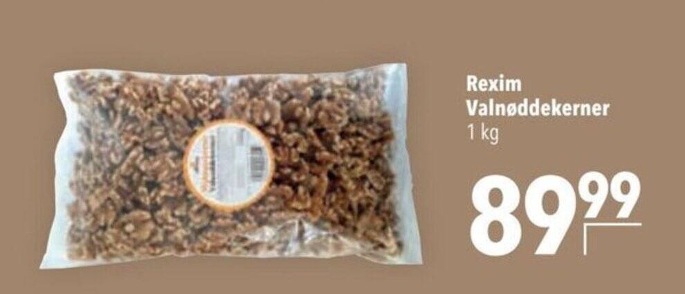 Citti Rexim Valnøddekerner 1 kg tilbud