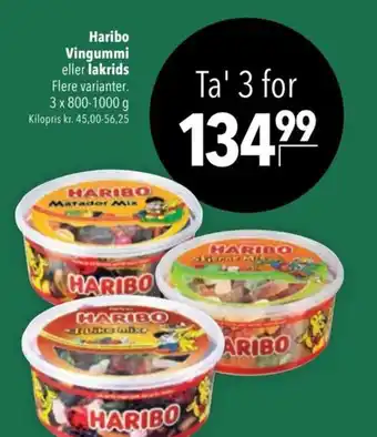 Citti Haribo Vingummi eller lakrids tilbud
