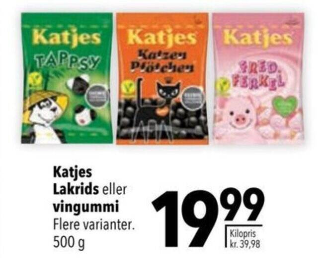 Citti Katjes Lakrids eller vingummi tilbud