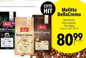 Citti Melitta BellaCrema tilbud