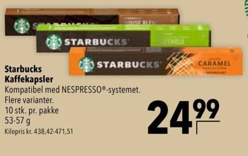 Citti Starbucks Kaffekapsler tilbud