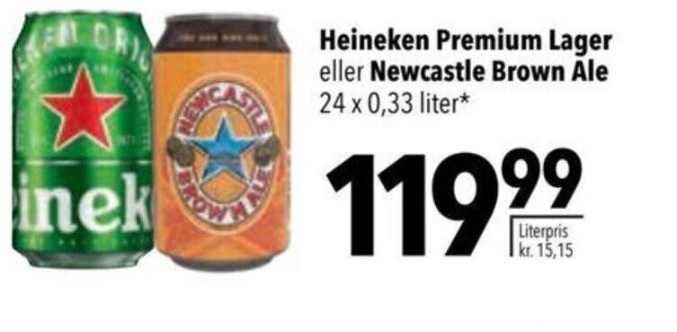 Citti Heineken Premium Lager eller Newcastle Brown Ale tilbud