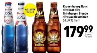 Citti Kronenbourg Blanc eller Rosé eller Grimbergen Blonde eller Double Ambrèe tilbud