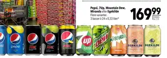 Citti Pepsi, 7Up, Mountain Dew, Miranda eller Egekilde tilbud