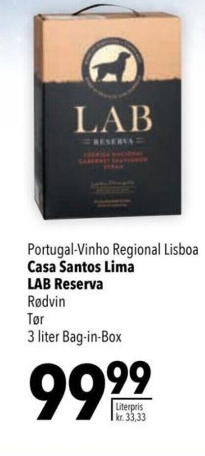 Citti Portugal-Vinho Regional Lisboa Casa Santos Lima LAB Reserva tilbud