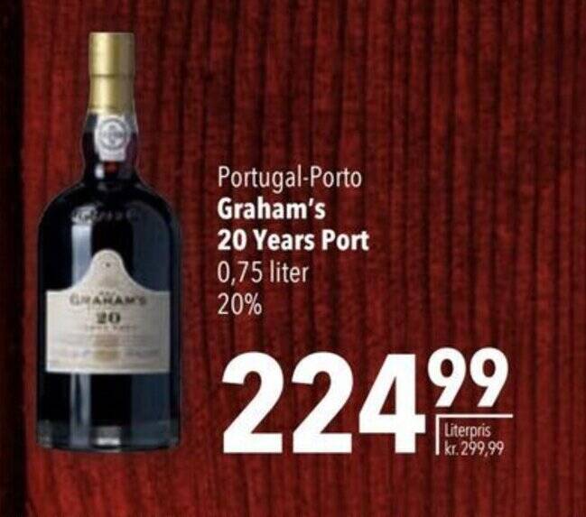 Citti Portugal-Porto Graham's 20 Years Port 0,75 liter tilbud