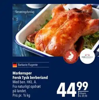 Markeruper Fersk Tysk berberiand