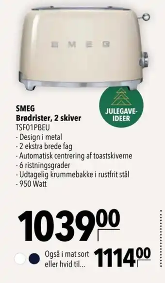 SMEG Brødrister, 2 skiver TSF01PBEU