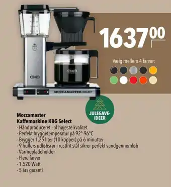 Moccamaster Kaffemaskine KBG Select