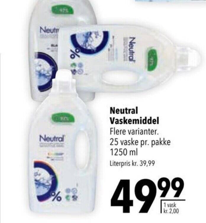 Citti Neutral Vaskemiddel tilbud
