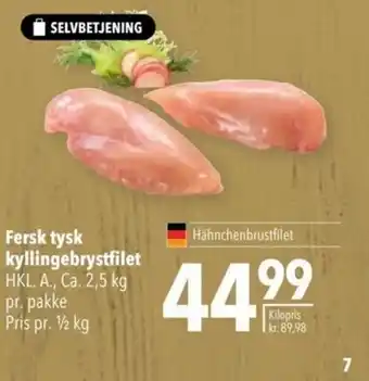 Fersk tysk kyllingebrystfilet