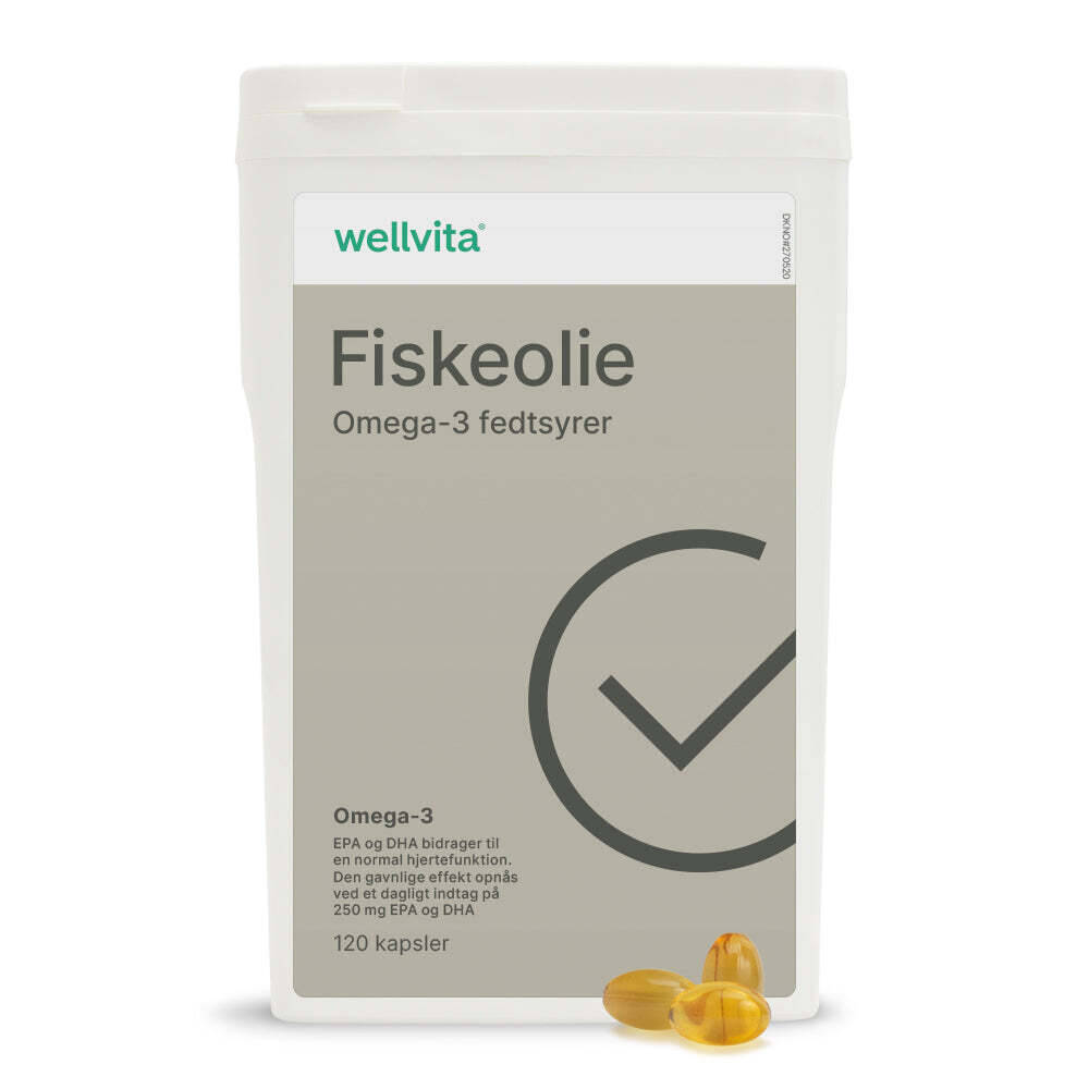Wellvita Wellvita fiskeolie - 120 kapsler - naturlig fiskeolie til hjerne, hjerte og syn tilbud