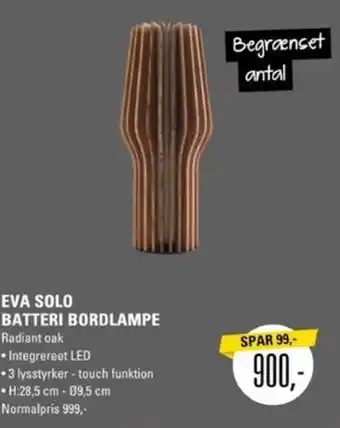 El-Salg EVA SOLO BATTERI BORDLAMPE tilbud