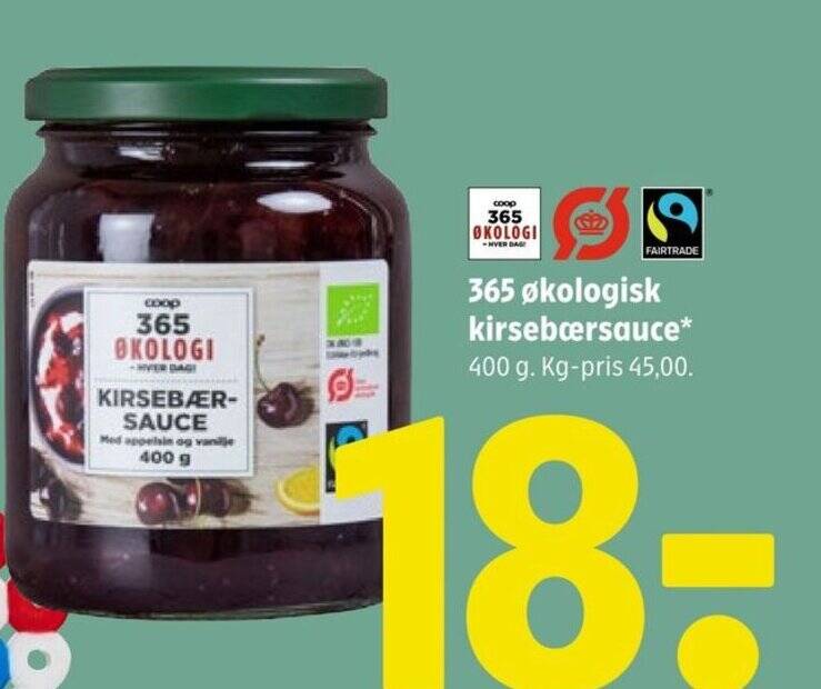 Coop 365 365 økologisk kirsebærsauce tilbud
