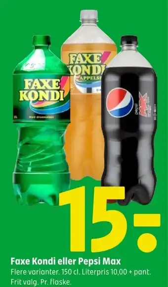 Coop 365 Faxe Kondi eller Pepsi Max tilbud