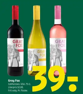 Gray Fox Californien, USA. 75 cl.
