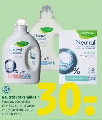 Coop 365 Neutral vaskemiddel tilbud